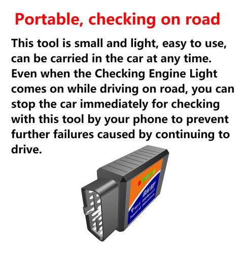 Leitor De Scanner Com Adaptador Obd2 Wifi Elm327 Para iPhone