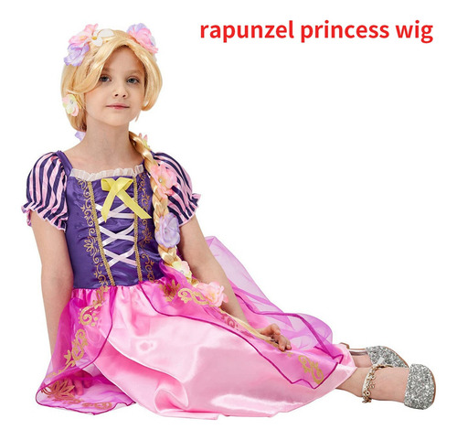Peluca Trenzada De Rapunzel Encantada Peluca De Princesa Rap