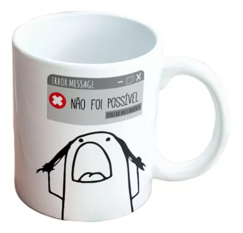 Caneca Flork Meme Boneco Palito Carregando Paciência Erro