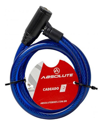 Cadeado Absolute 1.0mx12mm Espiral Com Chave-azul