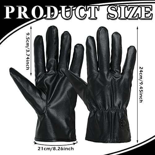 Bencailor 2 Pares De Guantes De Invierno De Cuero Para Para