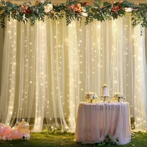 Comprar Cortina Lluvia 280 Led 3x2 Efectos Fiesta Decoración Eventos