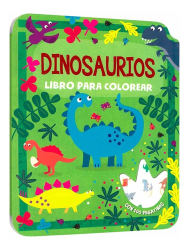 Libros Para Colorear , Dinosaurios + Stickers