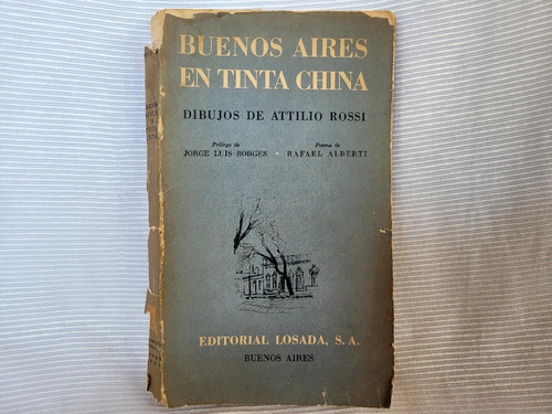 Imagen 1 de 10 de Buenos Aires En Tinta China Dibujo Attilio Rossi Losada 1951