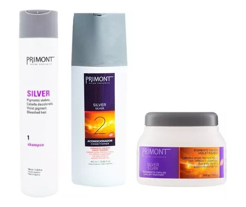 Tratamiento Capilar Matizador Silver Primont Cabello Claros