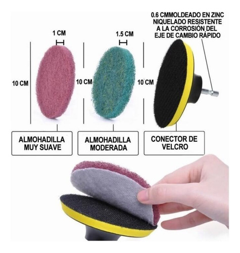 Juego De 10 Almohadillas De Cepillo For Taladro Eléctrico