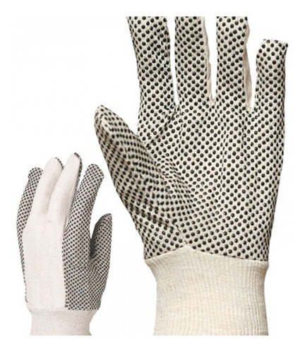 Guantes Algodón Pvc En Palma Pulgar Y Dorso Tuxor Tconviene