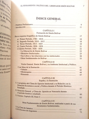 El Pensamiento Político De Simón Bolívar / N. Franceschi