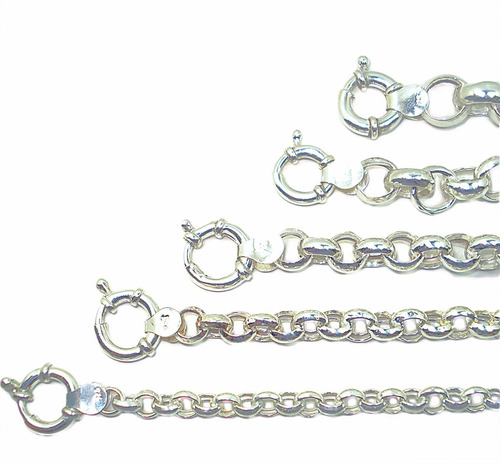 Pulsera De Plata 925 Rolo, Eslabon 6 Mm