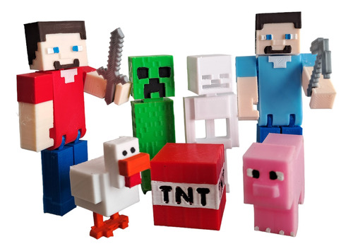 Set Figuras Minecraft  - 3d Picas Impresiones