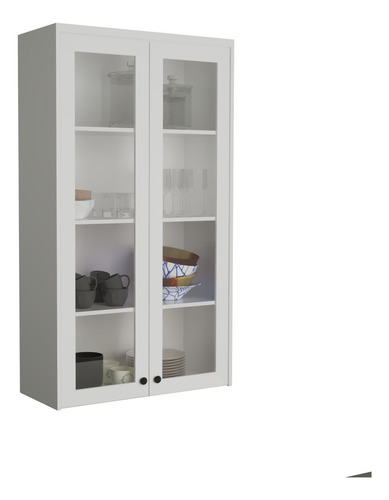 Cristaleira 80cm 2 Portas Com Vidro Cozinha Sevilha De