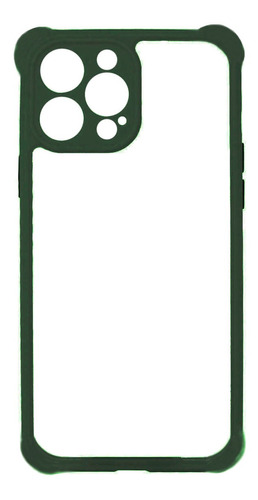 Carcasa Para iPhone 13 Transparente Reforzada Borde Color 