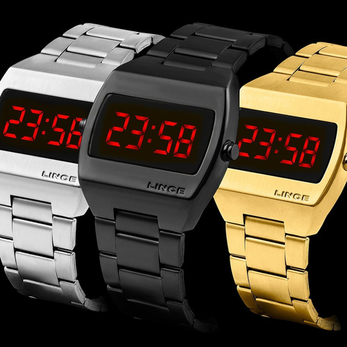 Relógio Masculino Lince Digital Preto Mdn4620lvxpx