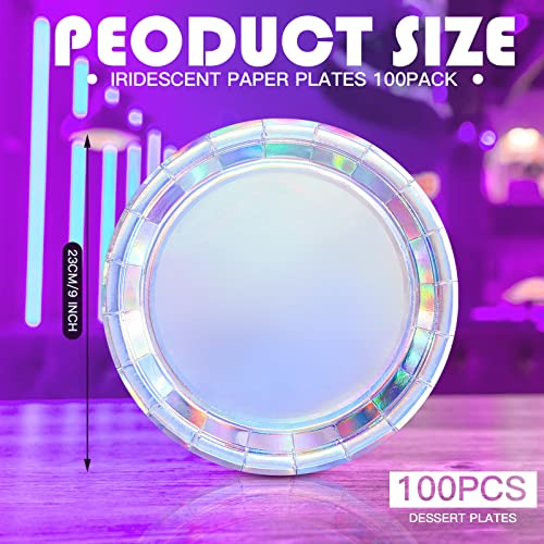 100 Piezas De Platos De Papel Platos De Postre Desechables R