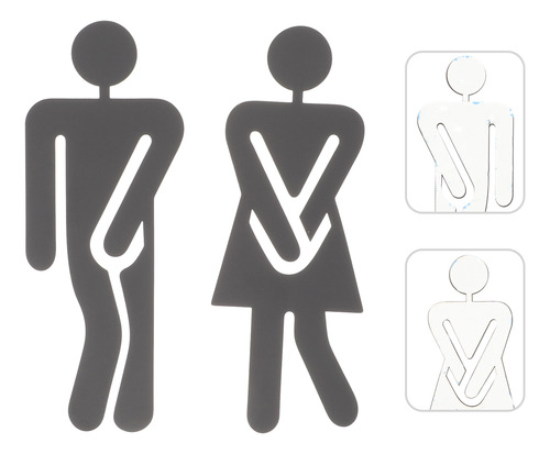 Letrero De Metal Para Baño, Identificación Universal Para Ho