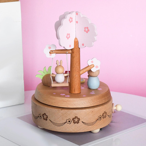 Enfeite De Decoração Para Casa, Caixa Musical Rotativa,