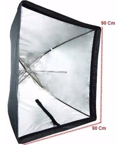 Imagem 6 de 7 de Kit Softbox Sombrinha 90x90 P/ Fotografia E Filmagem