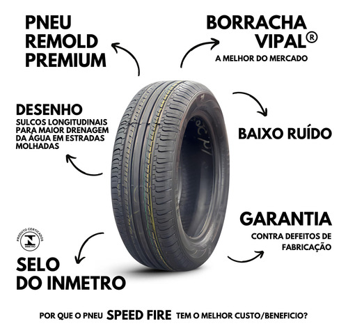 Kit 2 Pneus 205/55r16 Aro16 Speedfire Remold Vipal Garantia