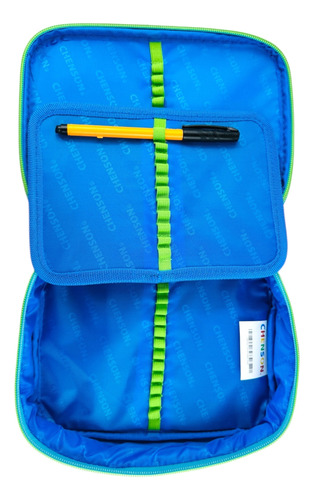 Lapicera Organizador Dinosaurios T-rex Jurassic Chenson Azul Dinosaurios