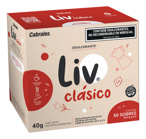 Edulcorante Clasico Liv Caja 50 Unidades