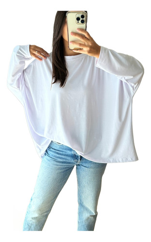 Blusa Remerón Amplio Ancho Mujer Oversize M Al 5xl!