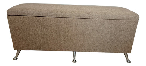 Puff Baul Pie Cama 120x40x55 Chenille Antidesgarr Pata Metal