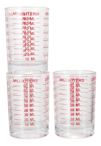 Tazas Medidoras De Vidrio, 3 Unidades, Tazas Medidoras Gradu