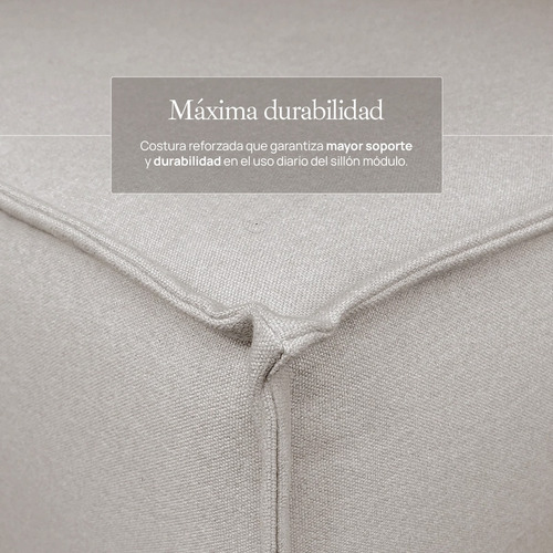 Sala Esquinera Hueso Modular Moderna Minimalista Latt Soft Hueso Soft