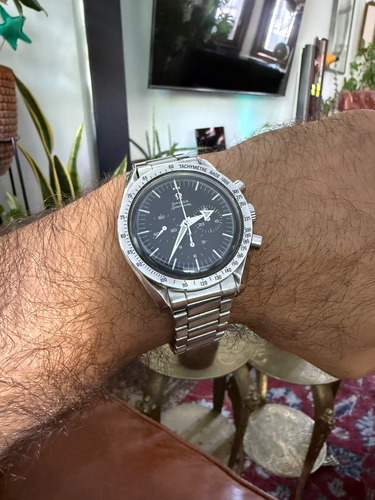 Omega Speedmaster Broad Arrow Excelente Sin Caja Ni Papeles Plateado Plateado Negro