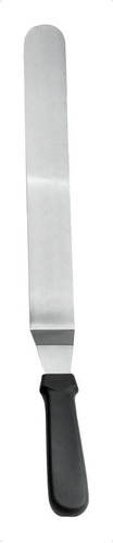 Espátula De Confeitar Curva Inox Lâmina 35,5cm Cor Preto