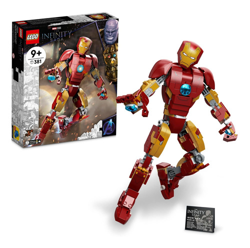 Set 381 Pzs Lego Marvel Iron Man Articulado C/ Luz Original