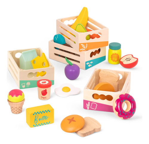 B. Toys - Little Foodie Groups- Comida De Madera Para Jugar 