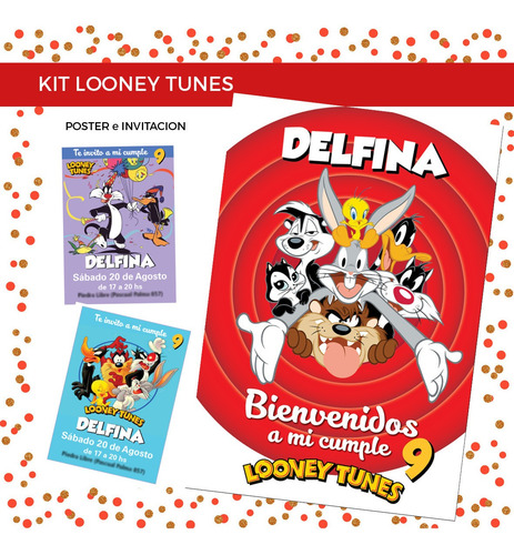 Kit Looney Tunes Cumpleaños Listo Para Usar