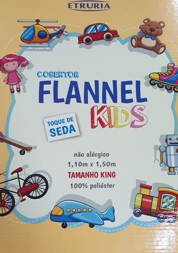 Cobertor Manta Kids Frannel Toque De Seda Etruria