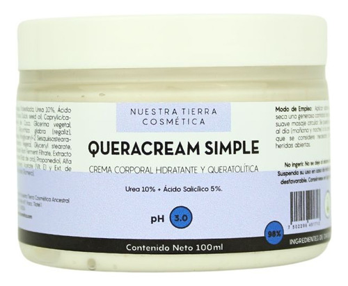  Crema Urea 10% + Ácido Salicílico 5% Psoriasis. Queratosis