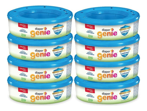 Paquete 8 Repuestos Diaper Genie Para Pañales Género Sin Género Talla Grande (g)