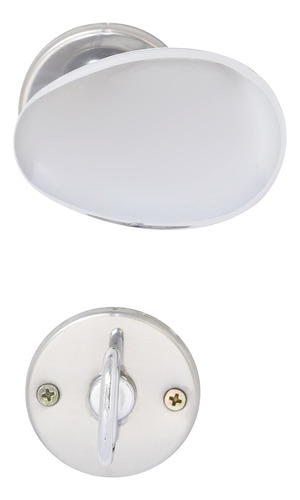 Fechadura Para Porta De Banheiro Cromado 40mm Comum Com Rose