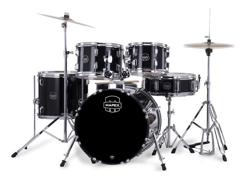 Batería Acústica Mapex Comet Cm5295ftc + Platillo + Silla Color Negro