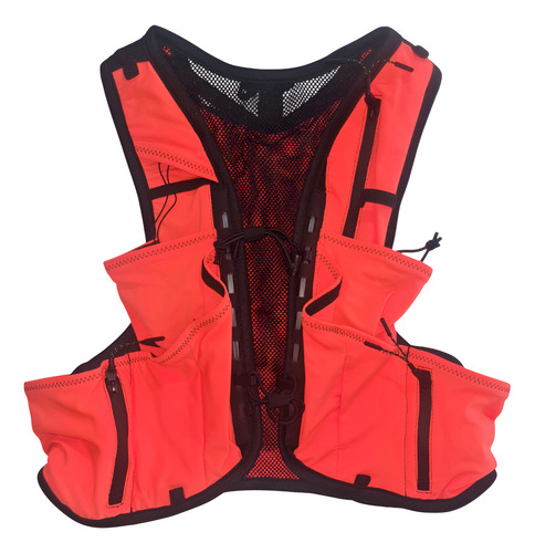 Chaleco Hidratacion Als Running Trekking Trail 7lts Colores Naranja M/l