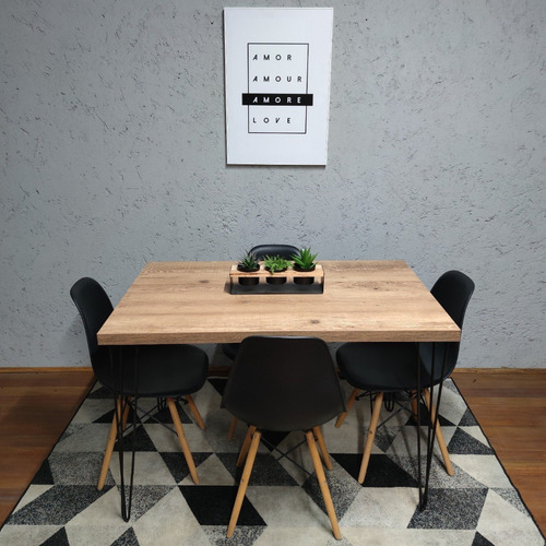 Imagem 1 de 10 de Mesa Jantar 6 Lugares Hairpin Legs Antiqua - Sem Cadeiras