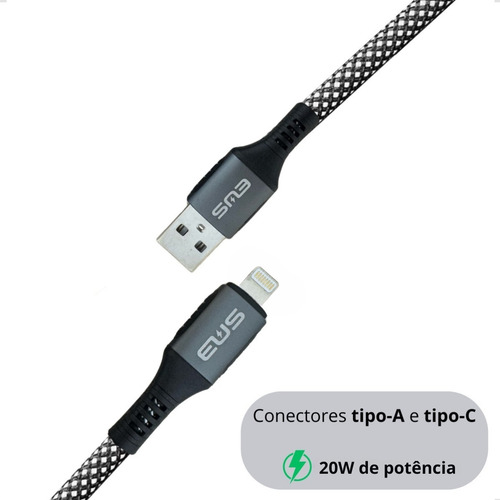 Cabo Carregador Turbo Compatível iPhone 8 X Xr 11 12 13 14