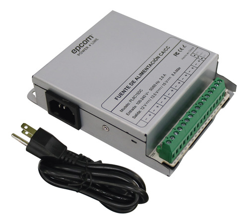 Fuente De Poder Metálica P 8cámaras 12 O 13.5 O 15 Vcc 8amp