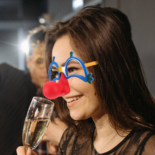 Gafas De Payaso Con Nariz Para Cosplay, Divertidas, Para Fie