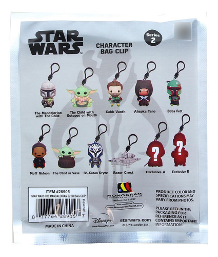 Star Wars Mandalorian - Clip Para Bolsa De Espuma 3d, Serie
