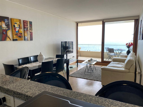 Venta Departamento En Concón De 3 Dorm. Primera Linea Playa