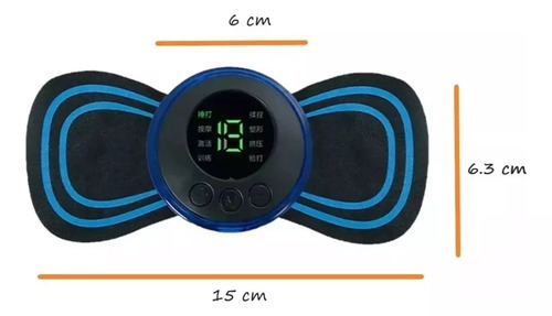 Mini massageador corporal elétrico portátil, cor preta