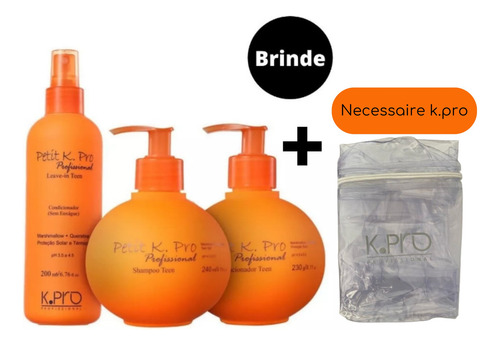 Kit Petit Infantil Shampoo + Condicionador + Leave-in K.pro