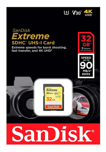 Memoria Sd Sandisk Extreme 32gb 90mb/s