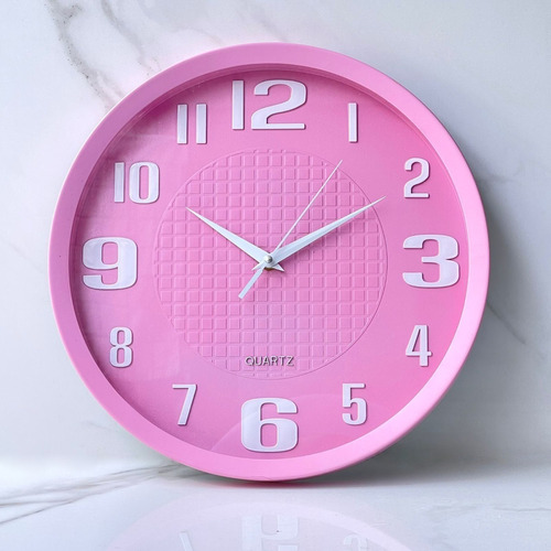Reloj Pared Quartz Rosa Ø 33cm
