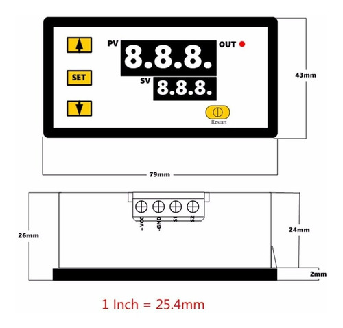 Imagen 5 de 5 de Controlador De Temperatura 12v Termostato + Sensor -50-120°c